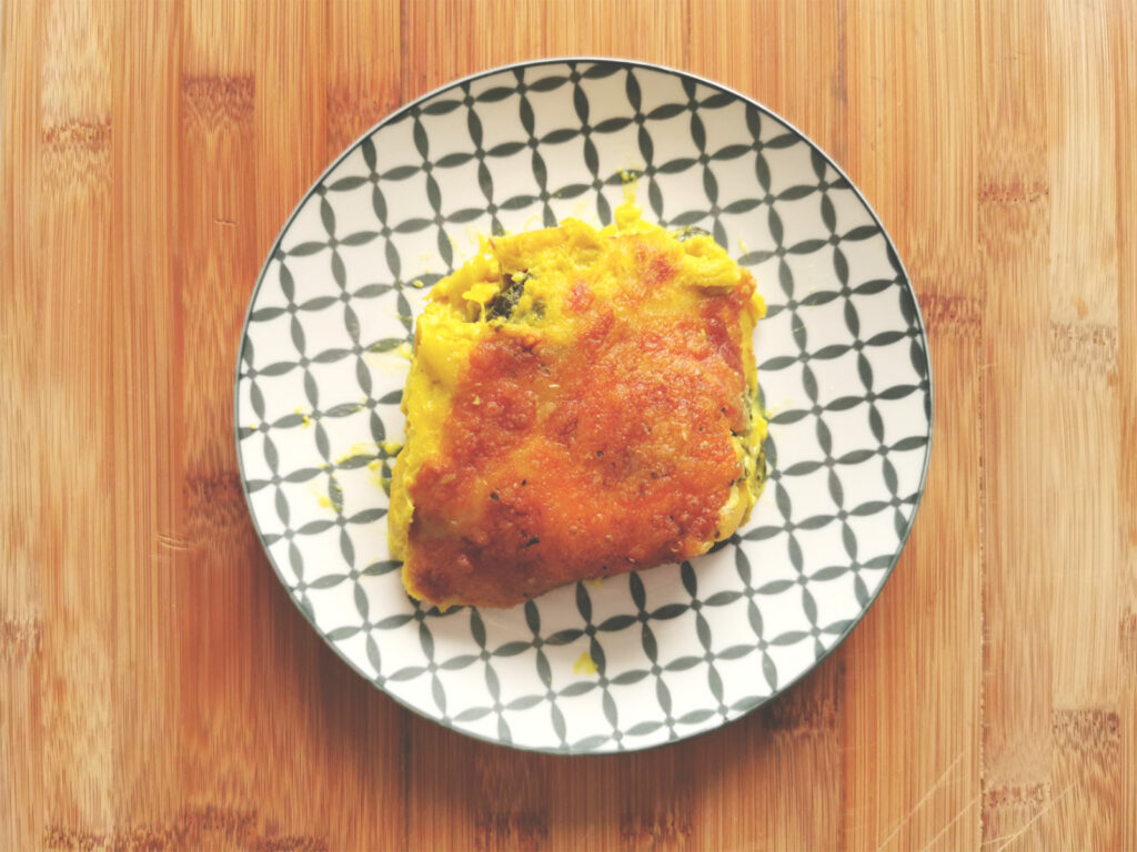 Gratin de poireaux et haricots blancs